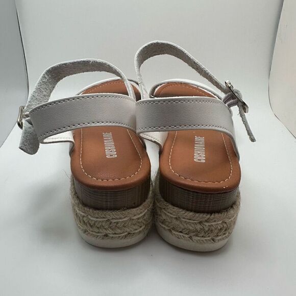 CUSHIONAIRE Women's Espadrille Platform Wedge Sandal 9 WHITE - Picture 4 of 7
